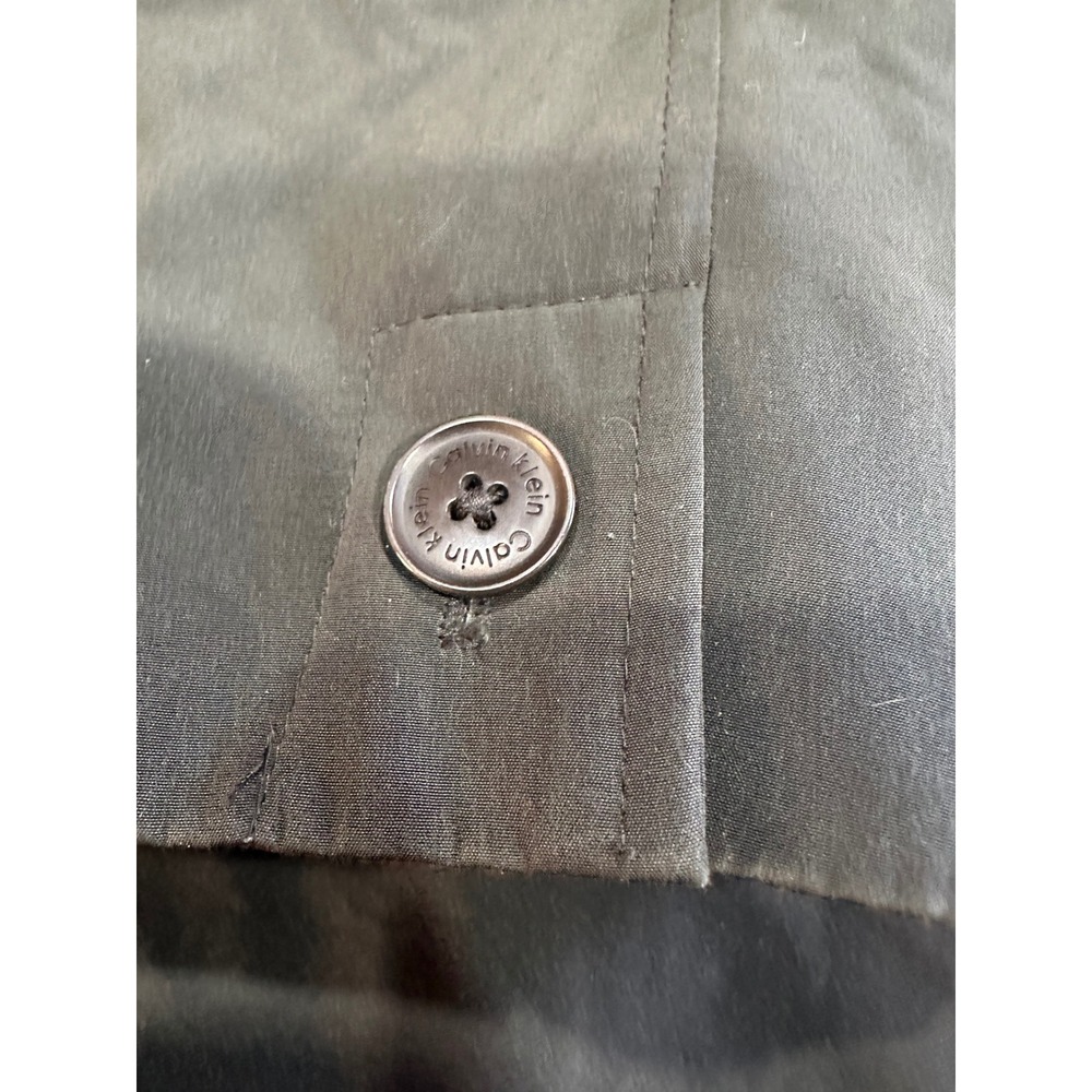 Calvin Klein Mens Car Coat Charcoal‎ Gray Removable Liner Trench Jacket Size XL - Picture 5 of 16